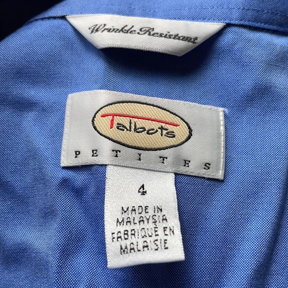 Talbots Blue Wrinkle-Resistant Button Down - Picture 7 of 8